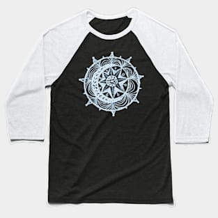 Icy Art Nouveau Pentacle Baseball T-Shirt